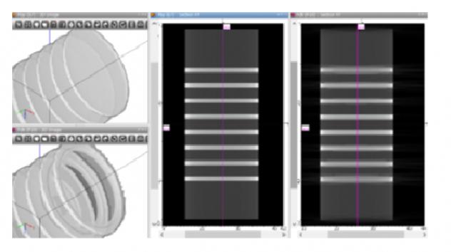 Linear scan CT modelling